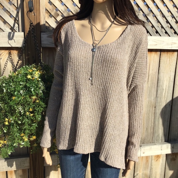 OVERSIZED FIT BOHO STYLE TAN LONG SLEEVES - Picture 12 of 13